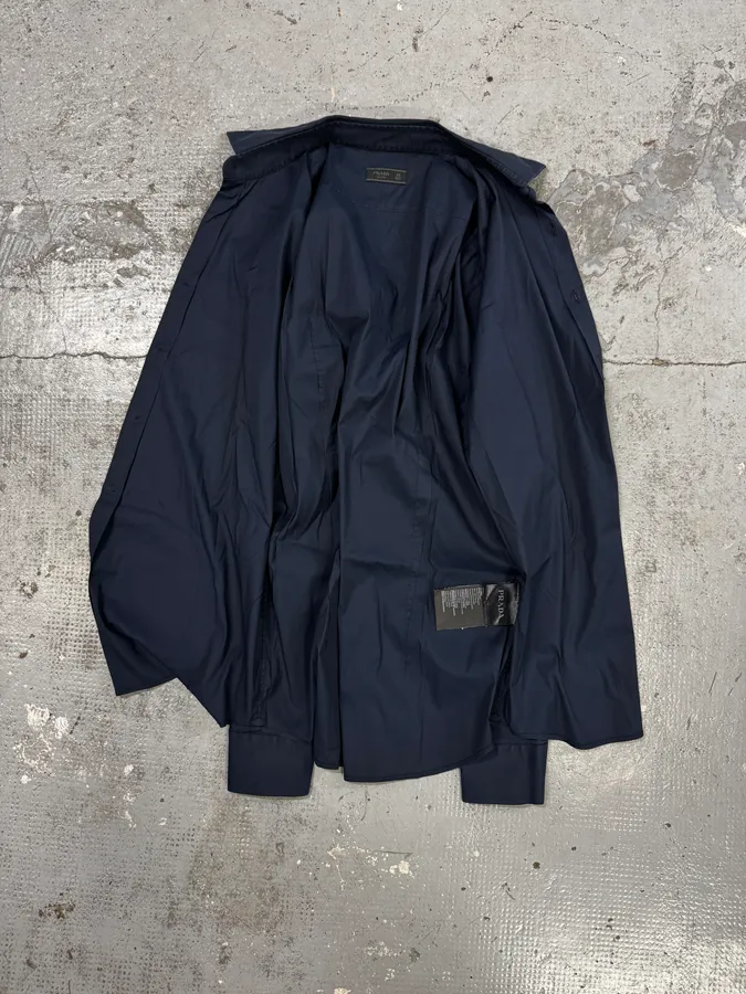 AW2014 Prada Navy Minimalist Shirt - Image 5