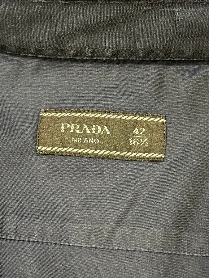 AW2014 Prada Navy Minimalist Shirt - Image 6