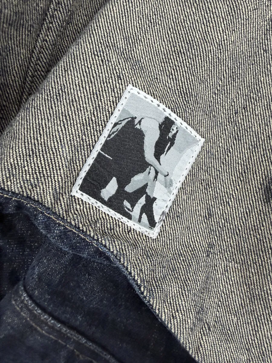 AW2014 Rick Owens Navy Brut Slave Asymmetrical Denim Jacket - Image 7