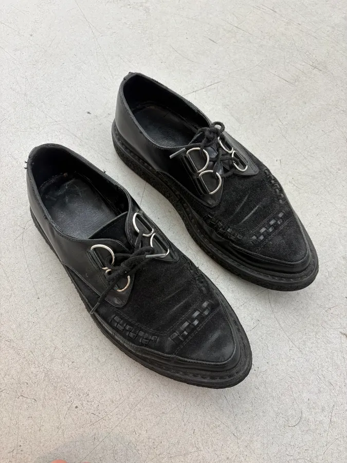 AW2014 Saint Laurent Black Suede Leather Loafers - Image 5