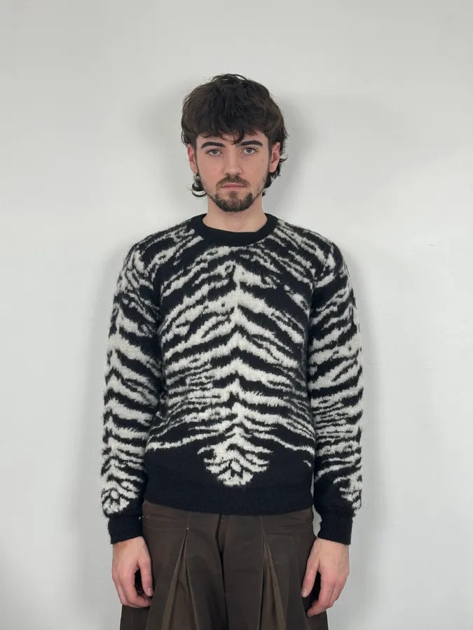 AW2014 Saint Laurent Zebra Wool Sweater by Hedi Slimane - Image 2