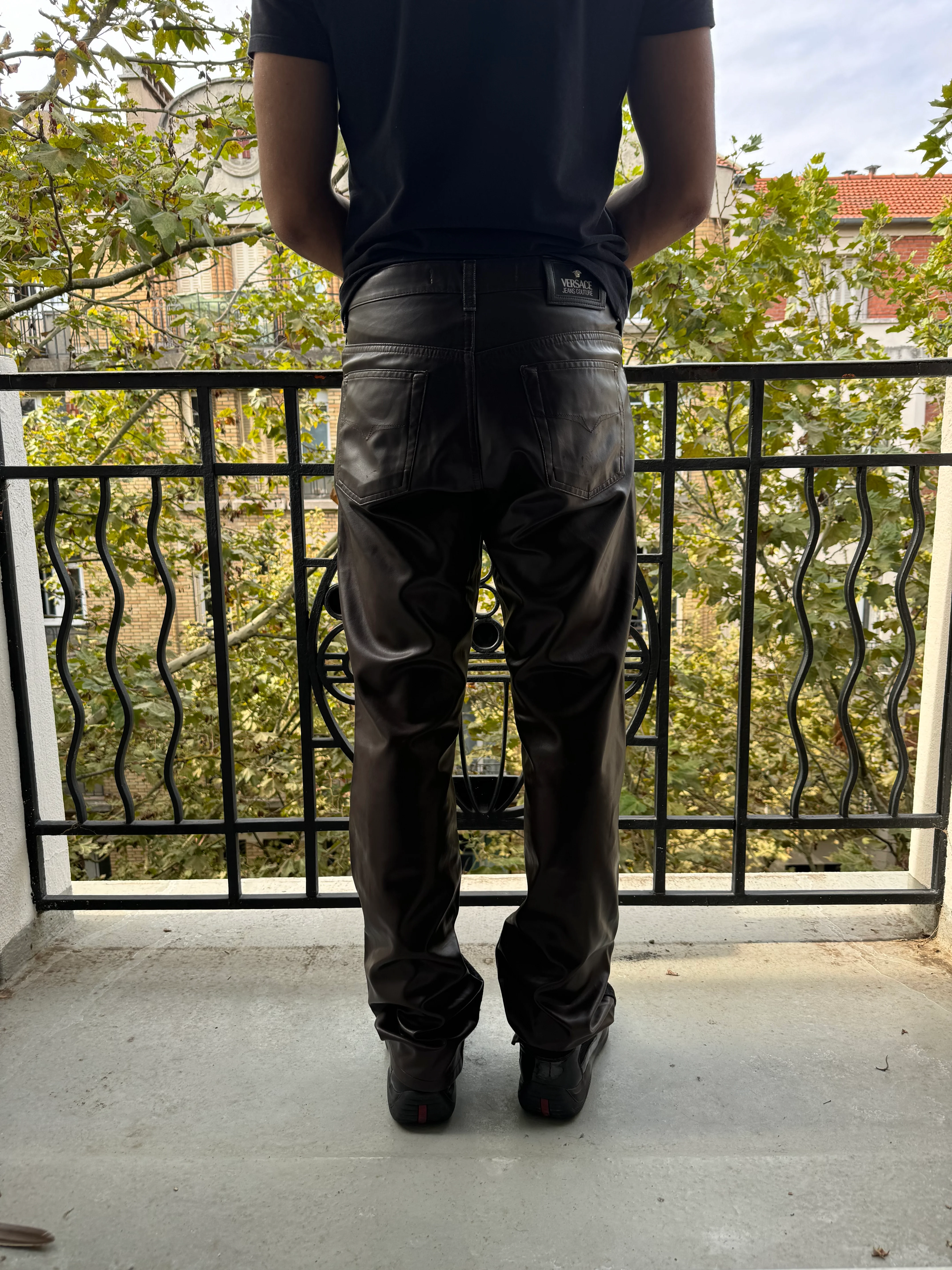 AW2014 Versace Two-Tone Hybride Denim Pants (M) - Image 3