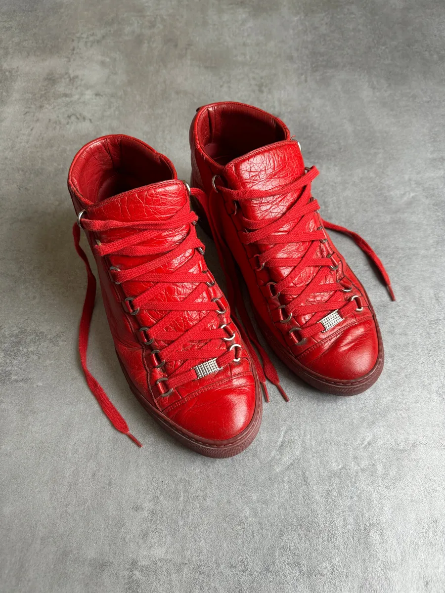 AW2015 Balenciaga Arena High Red Vibrant Leather - Image 2