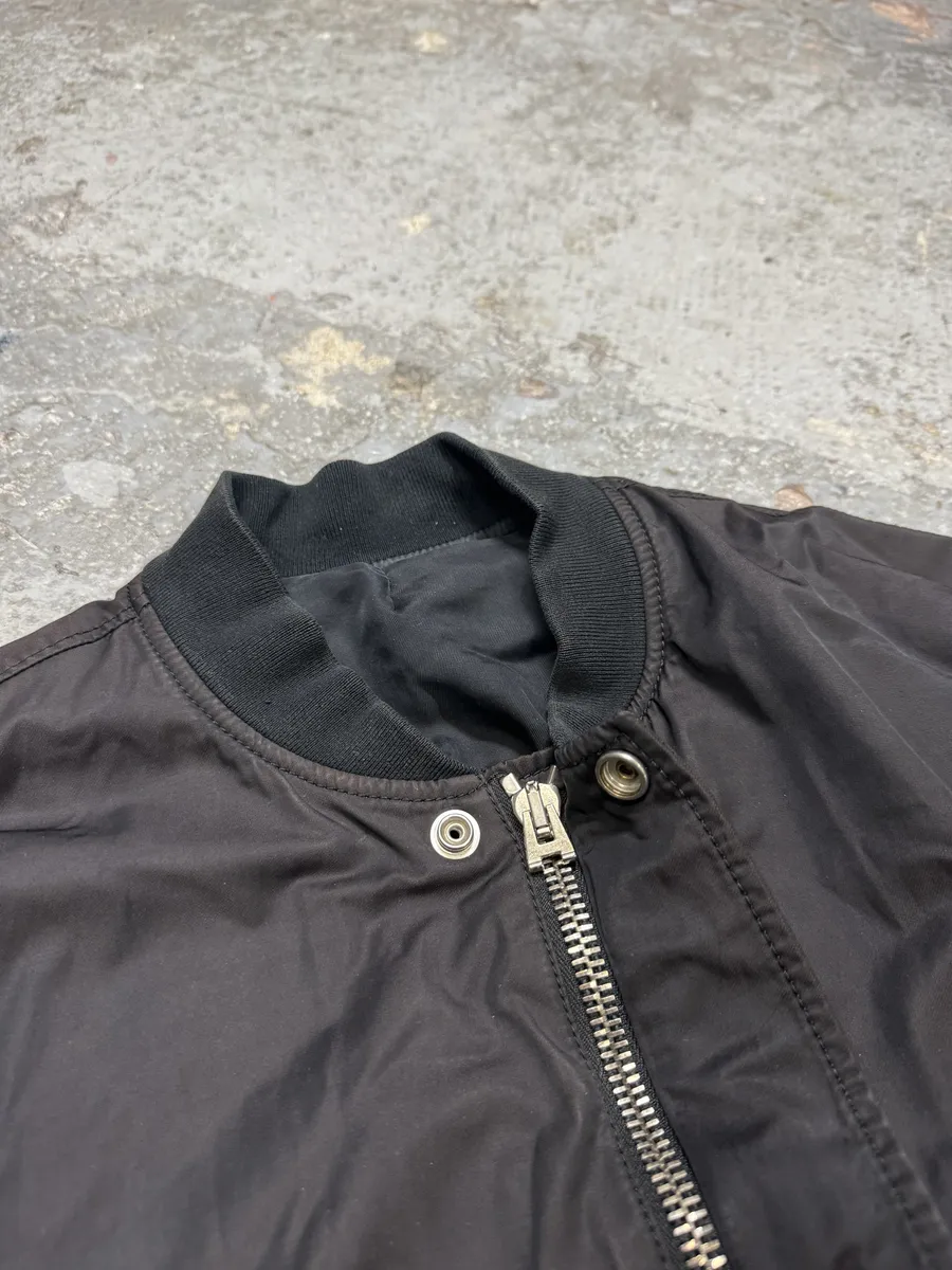 AW2015 Balenciaga Black Asymmetrical Bomber Jacket - Image 4