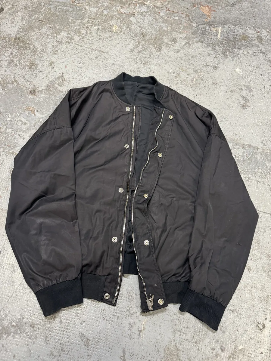 AW2015 Balenciaga Black Asymmetrical Bomber Jacket - Image 7