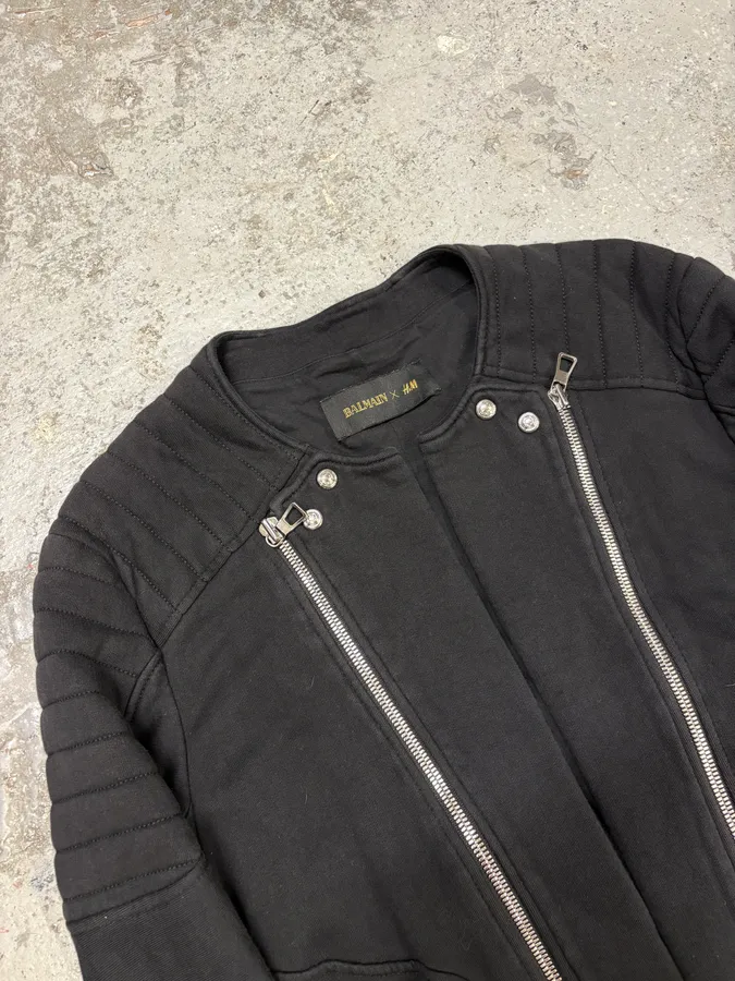 AW2015 Balmain H&M Horpist Quilted Black Sweater - Image 5