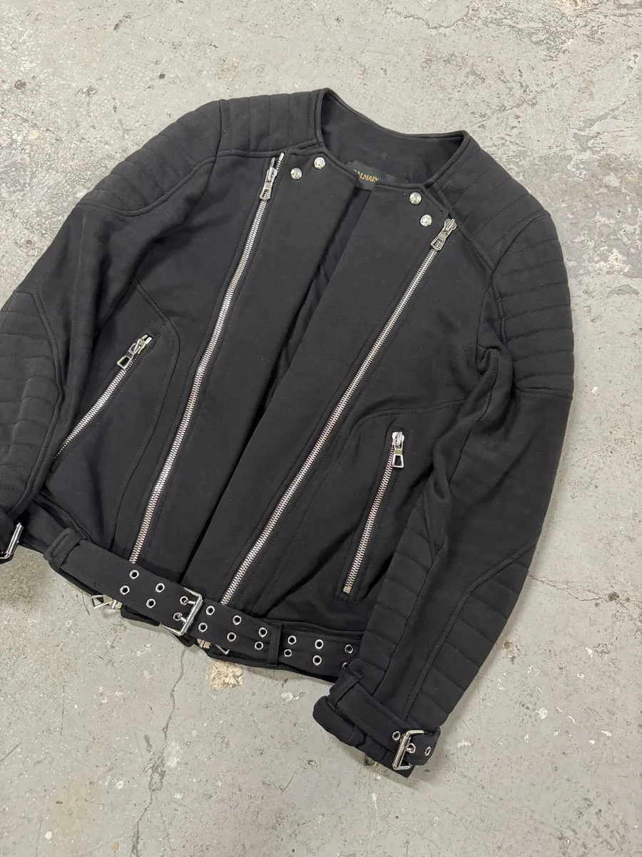 AW2015 Balmain H&M Horpist Quilted Black Sweater - Image 2