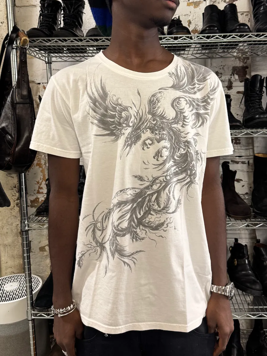 AW2015 Balmain Phoenix White T-Shirt - Image 2