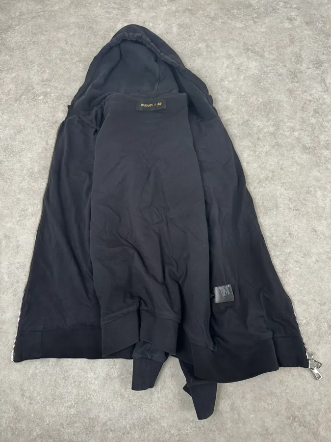 AW2015 Balmain x H&M Black Padded Zip-up Hoodie - Image 7