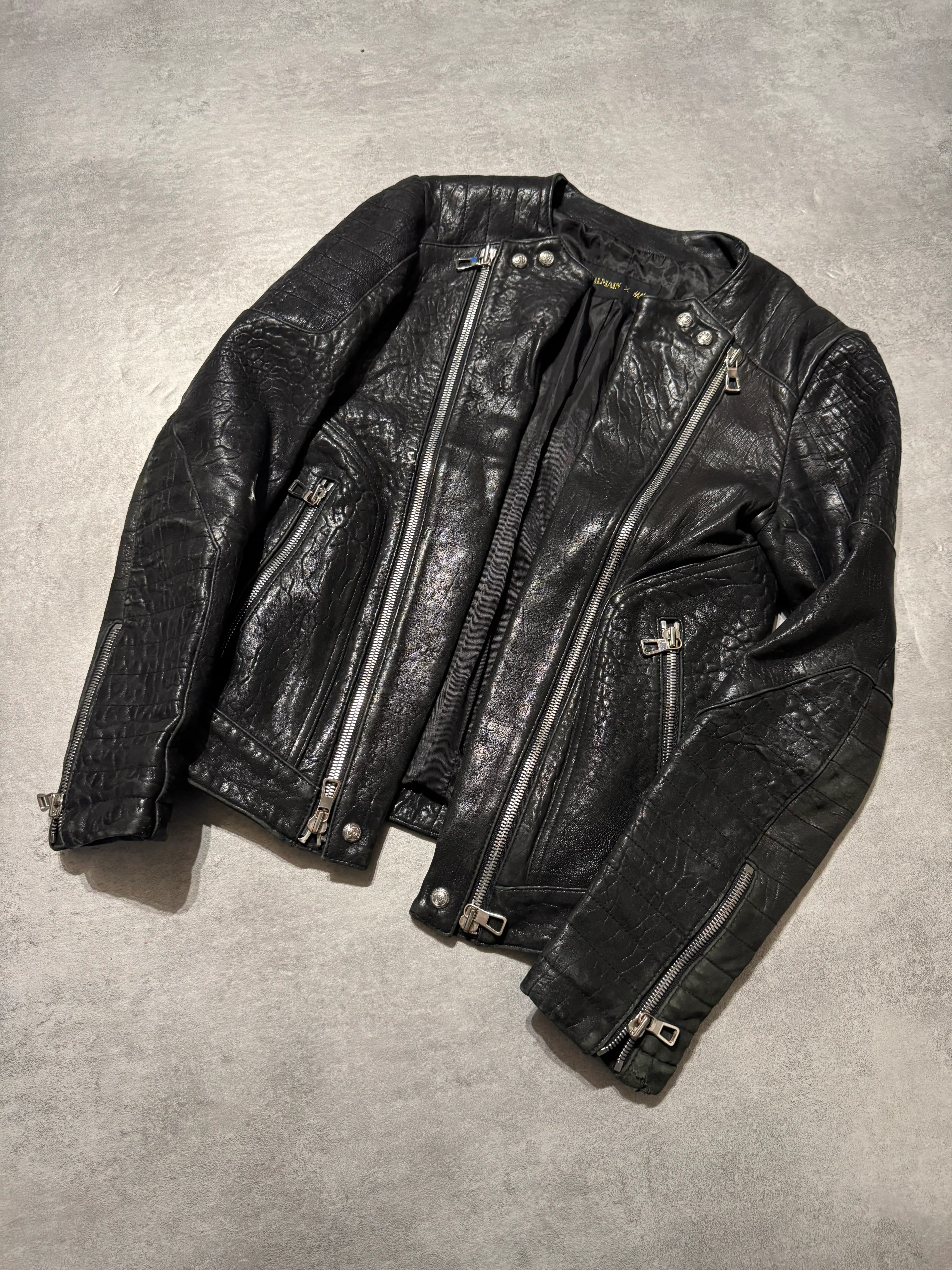 AW2015 Balmain x H&M Pure Biker Leather Jacket - Image 4