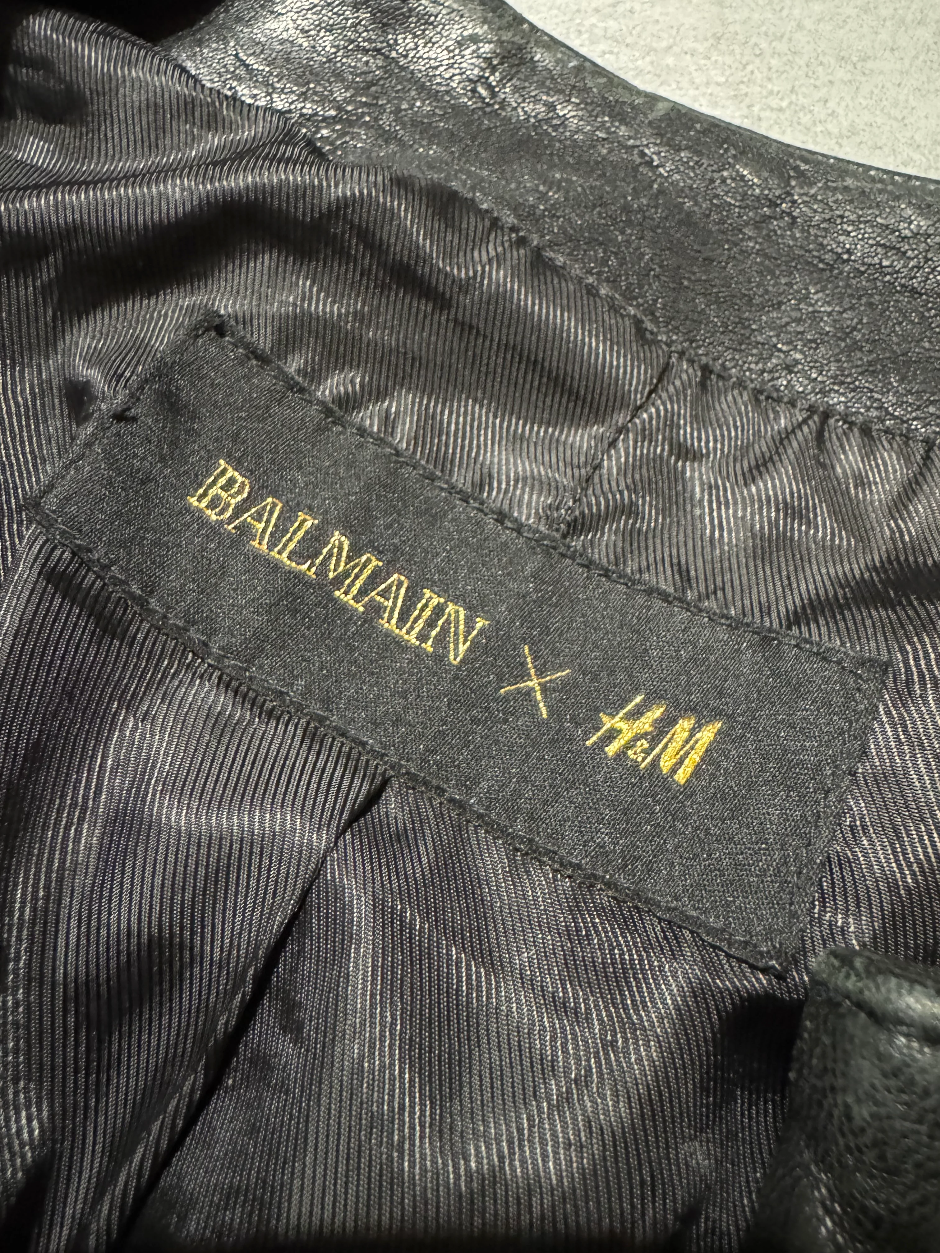 AW2015 Balmain x H&M Pure Biker Leather Jacket - Image 5