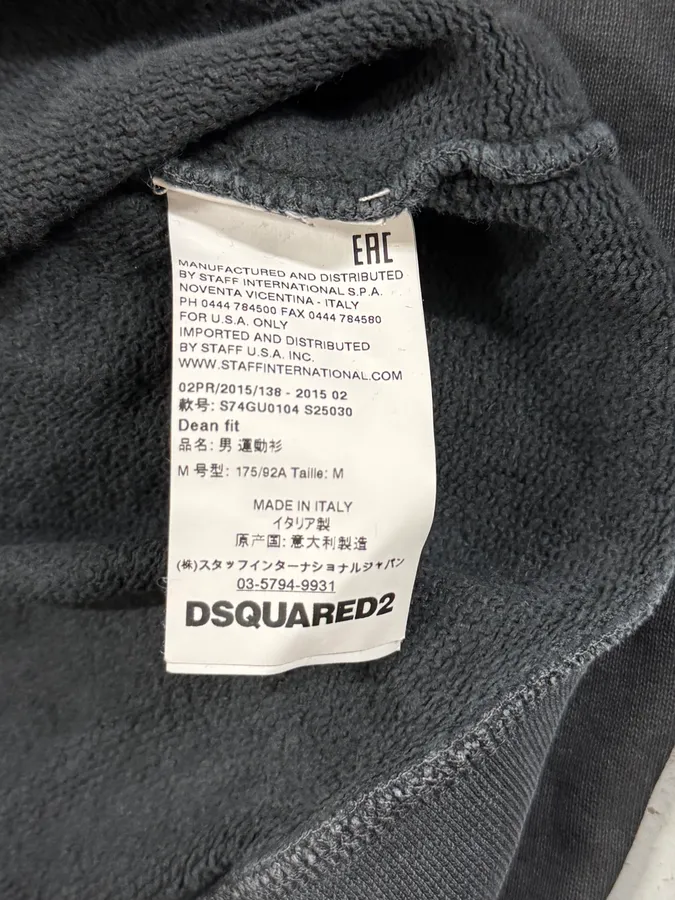 AW2015 Dsquared2 Black Gun Moto Crewneck Sweater - Image 8