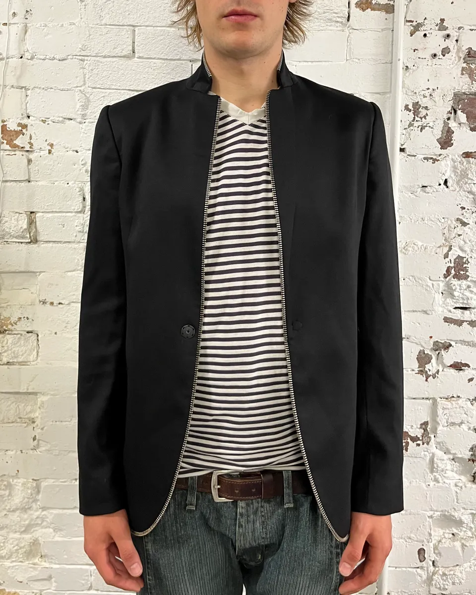 AW2015 Emporio Armani Black Full Zip Blazer Jacket - Image 3