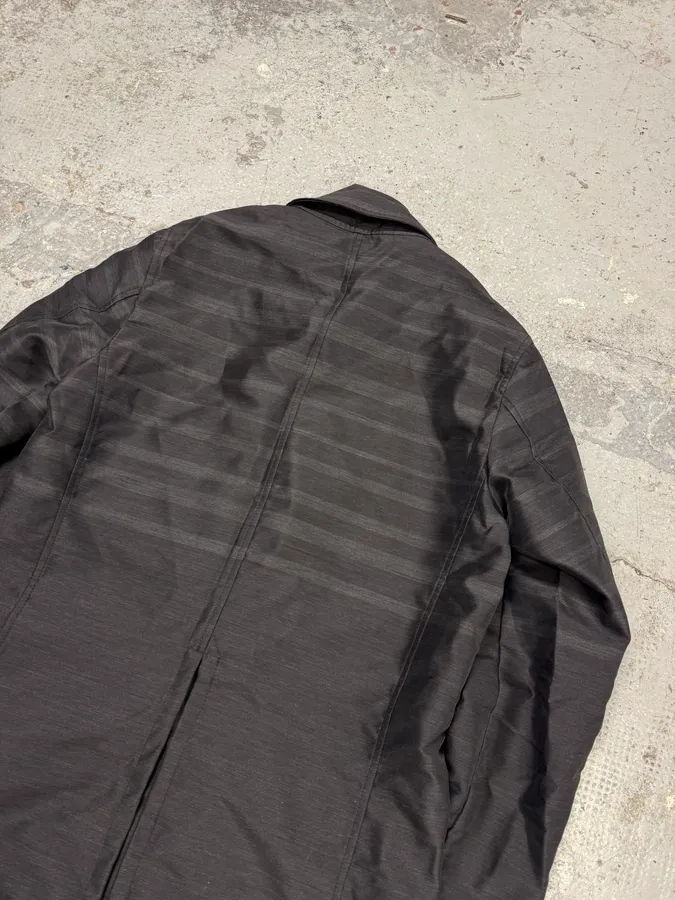 AW2015 Emporio Armani Black Long Obscure Coach Jacket - Image 5