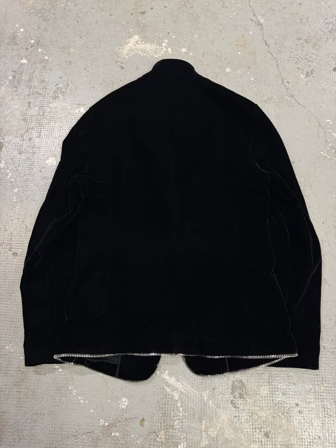 AW2015 Emporio Armani Class Black Velvet Zip Jacket - Image 12