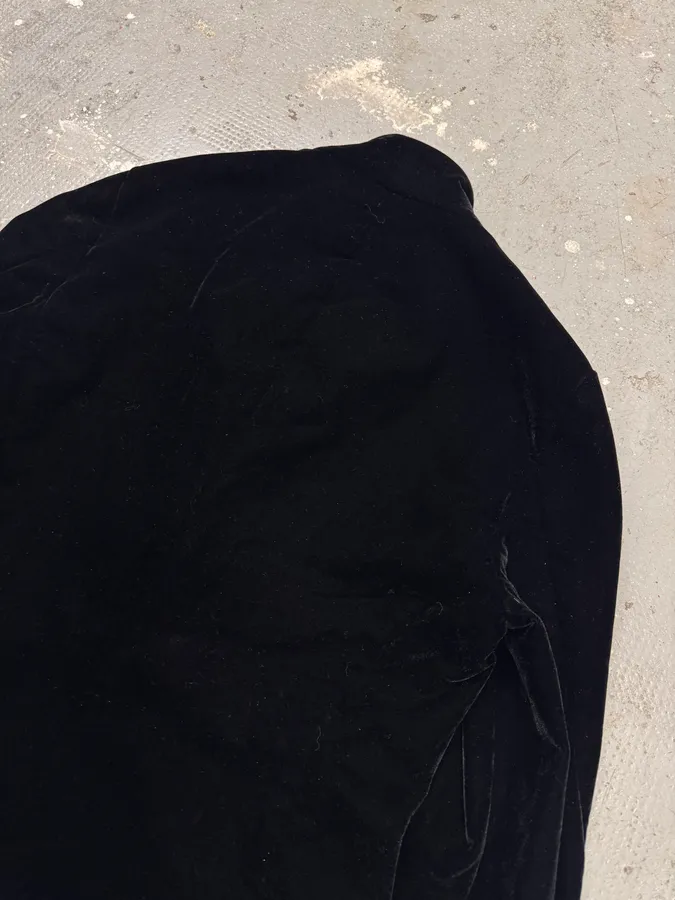 AW2015 Emporio Armani Class Black Velvet Zip Jacket - Image 13