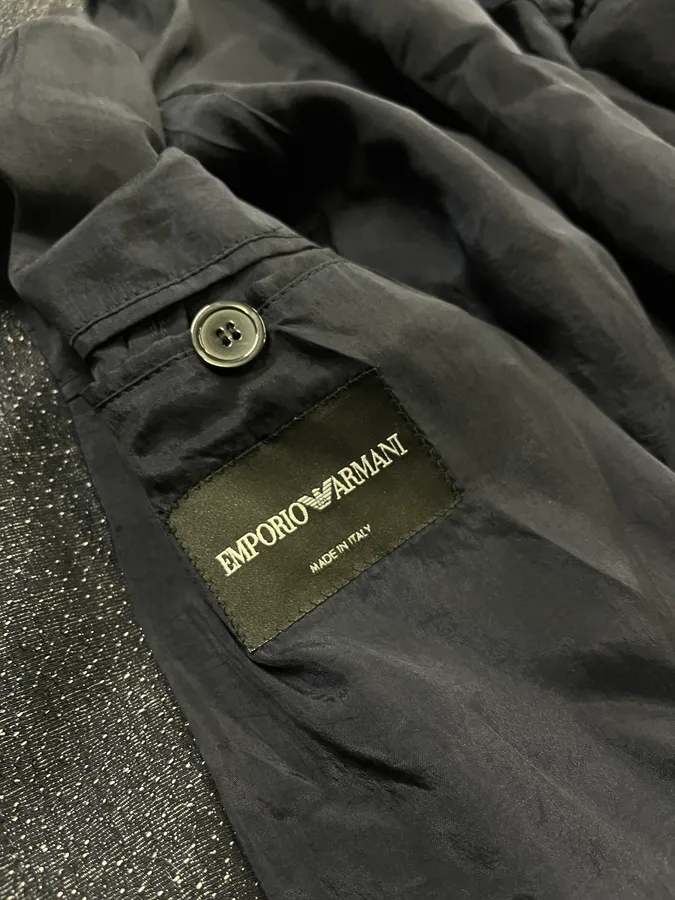 AW2015 Emporio Armani Wool Navy Jacket - Image 9