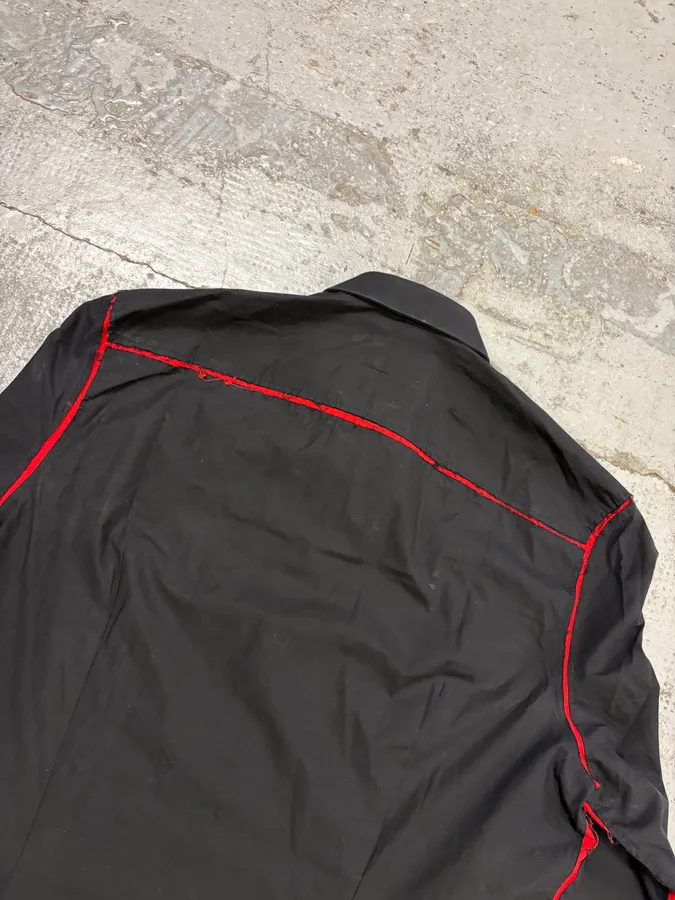 AW2015 Givenchy Black Red Contrast Stitch Shirt by Riccardo Tisci - Image 7