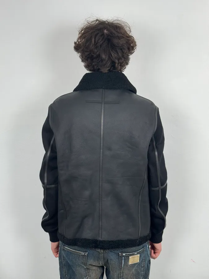 AW2015 Givenchy Black Shearling Collar Leather Jacket by Riccardo Tisci - Image 3