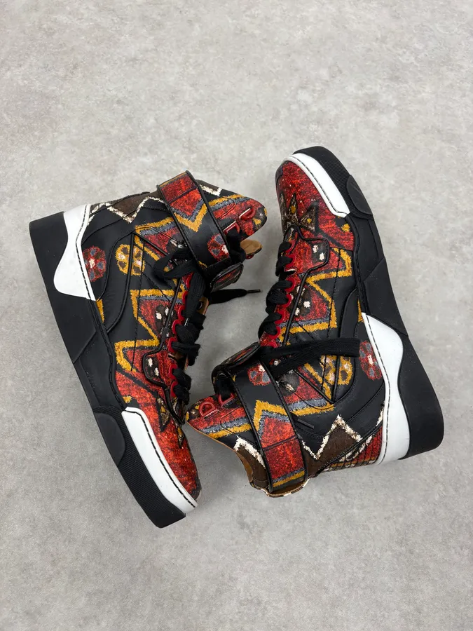 AW2015 Givenchy Persan Red Mozaic High Leather Tyson Sneakers by Riccardo Tisci - Image 6