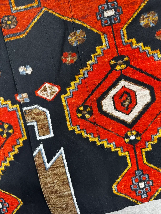 AW2015 Givenchy Sample Black & Orange Persian Long Jacket by Riccardo Tisci - Image 14
