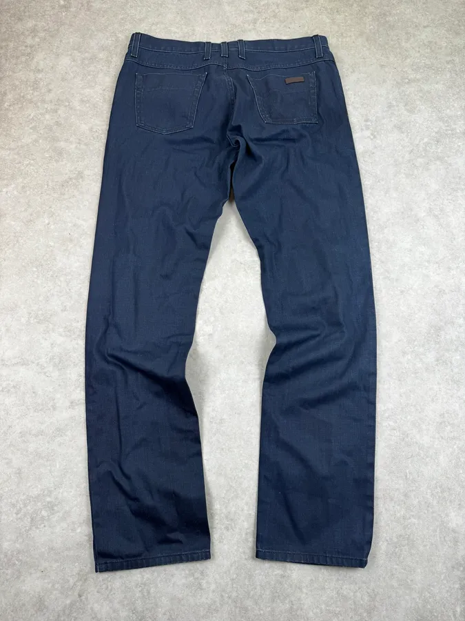 AW2015 Gucci Navy Waxed Denim Jeans - Image 2