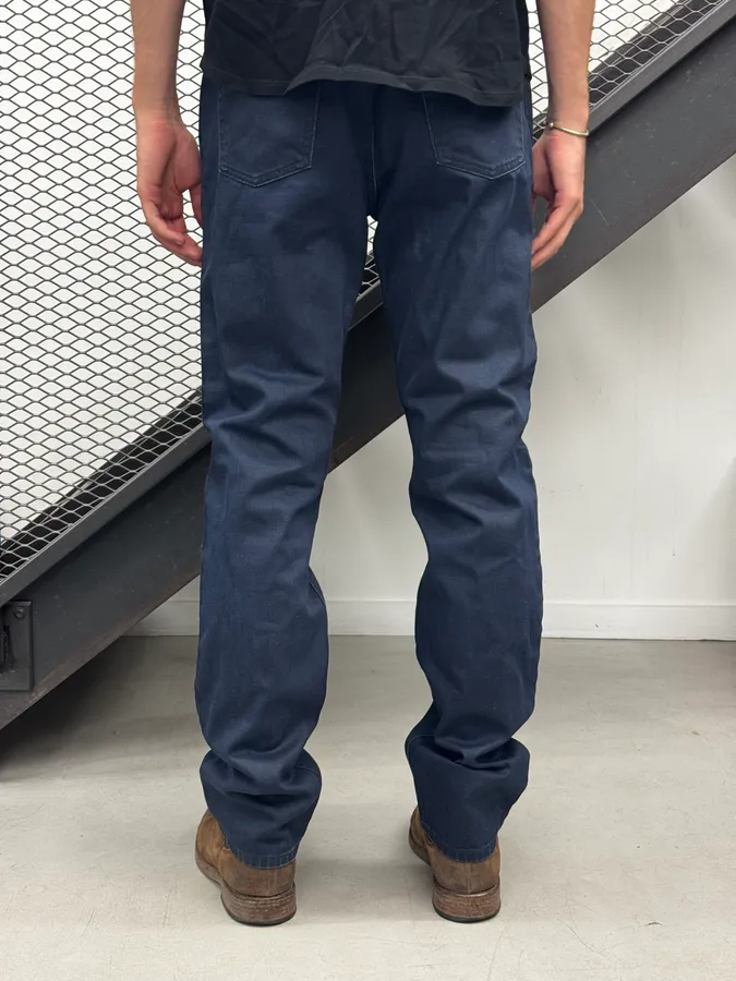 AW2015 Gucci Navy Waxed Denim Jeans - Image 5