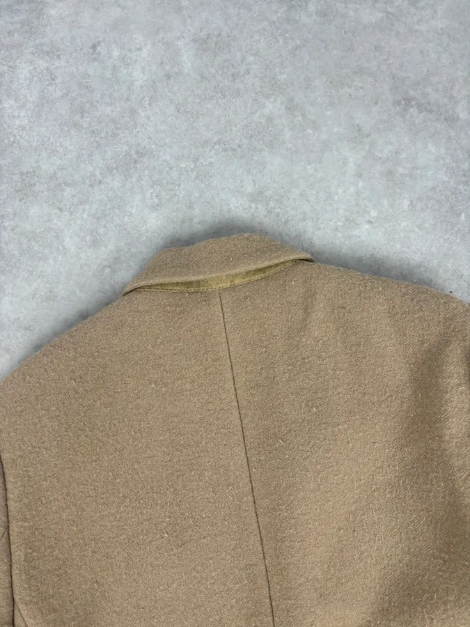 AW2015 Maison Margiela Beige Wool Minimalist Coat - Image 6