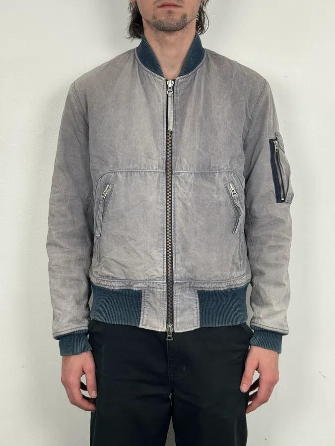 AW2015 Our Legacy Grey Tie Dye Bomber Jacket - Image 2