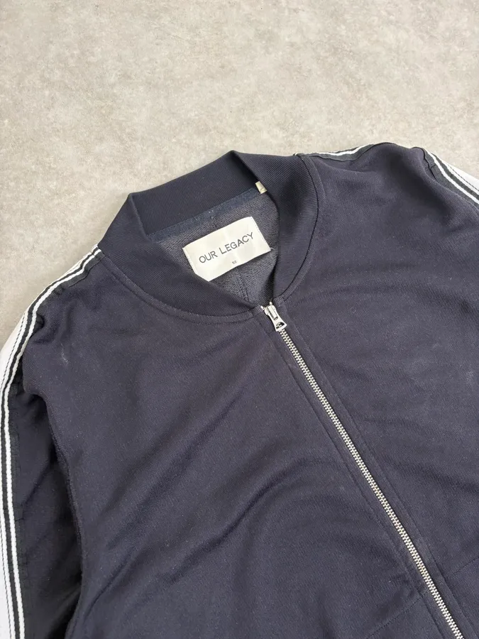 AW2015 Our Legacy Navy Track Stripes Jacket - Image 5