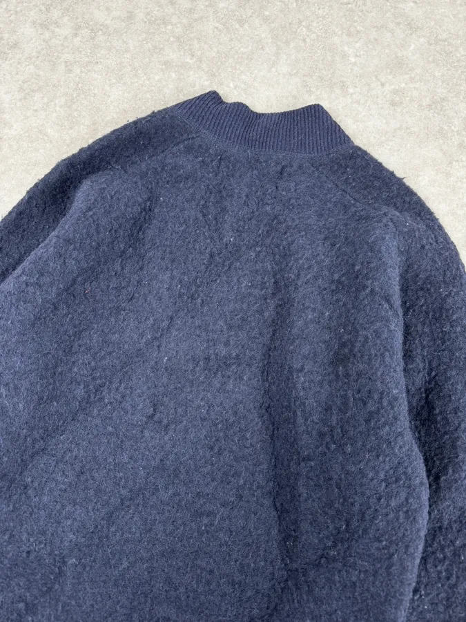 AW2015 Our Legacy Shaggy Navy Blue Zip-up Sweater - Image 6