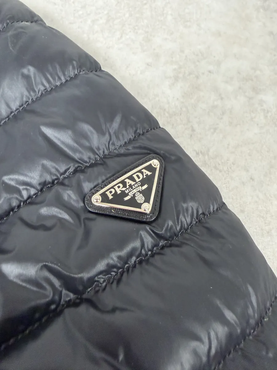 AW2015 Prada Black Hooded Puffer Quilted Jacket - Image 10