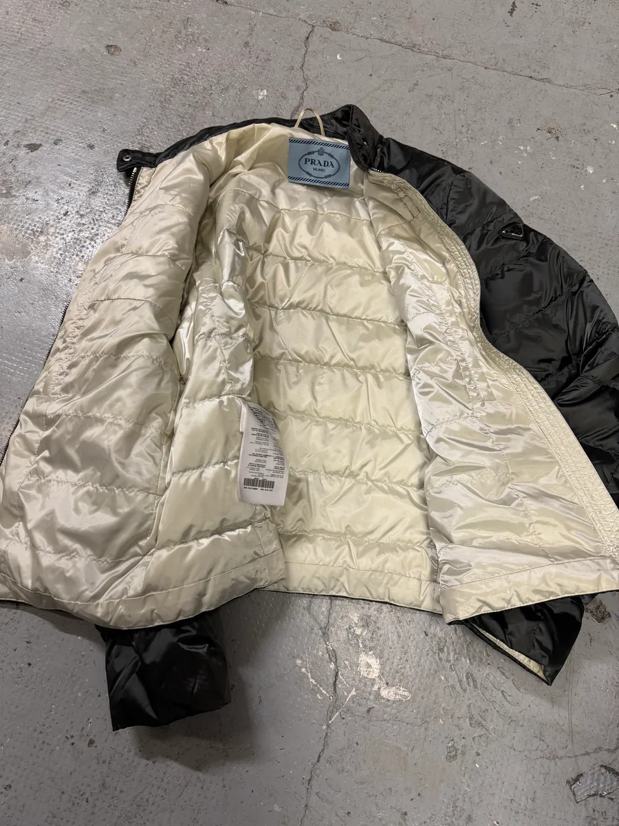 AW2015 Prada Olive Puffer Down Nylon Jacket - Image 11