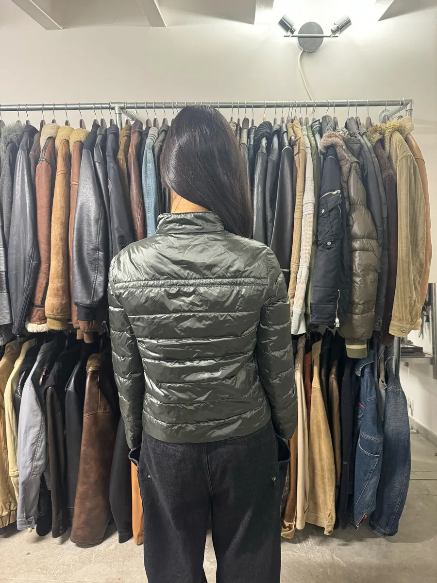AW2015 Prada Olive Puffer Down Nylon Jacket - Image 4