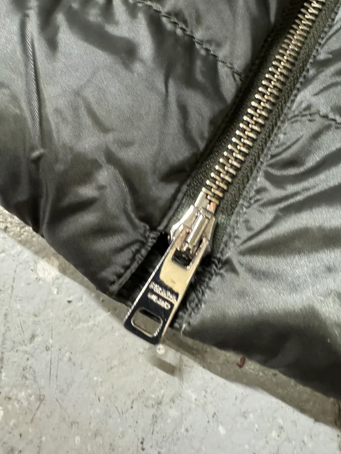 AW2015 Prada Olive Puffer Down Nylon Jacket - Image 8