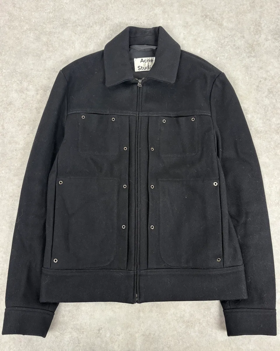 AW2016 Acne Studios Black Wool Structural Jacket