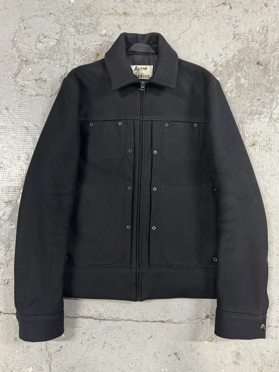 AW2016 Acne studios Black Wool Structural Jacket