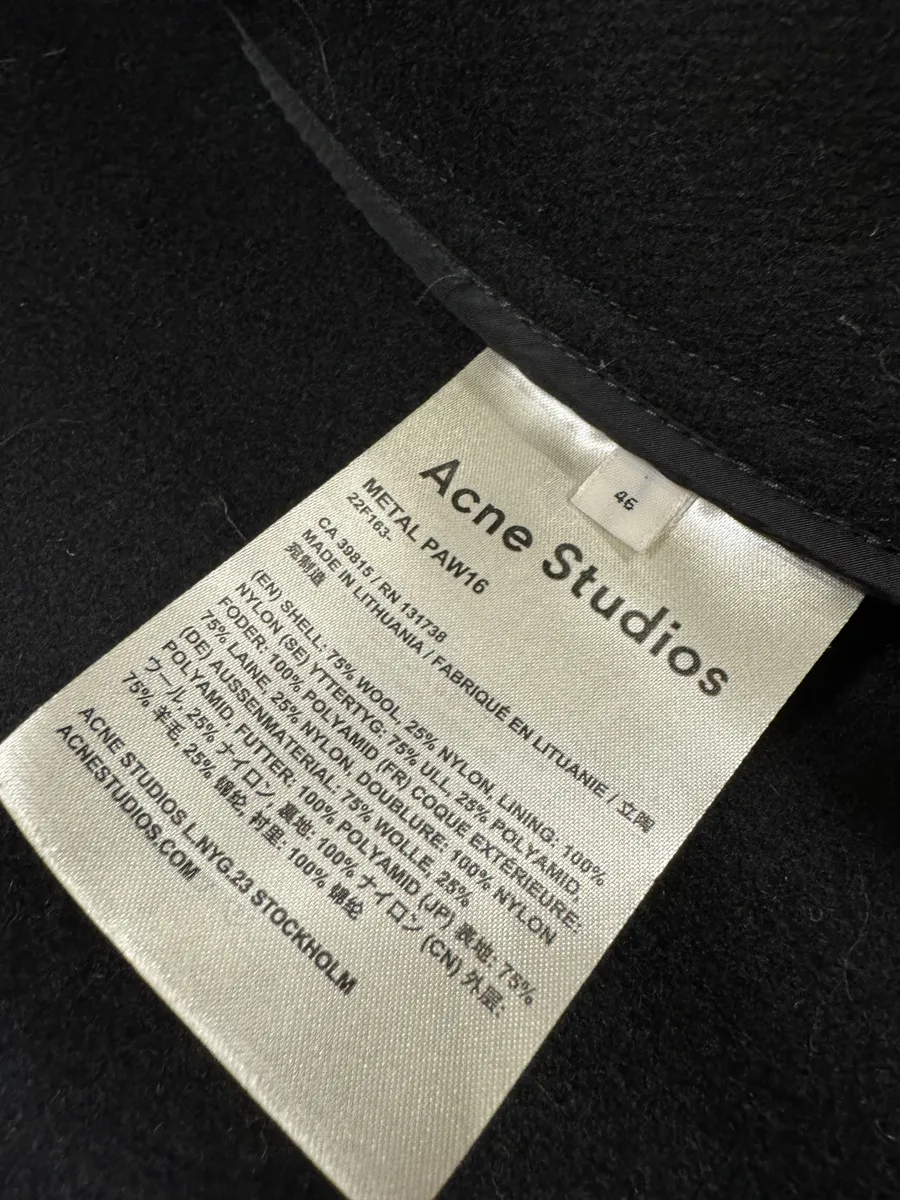AW2016 Acne studios Black Wool Structural Jacket - Image 10