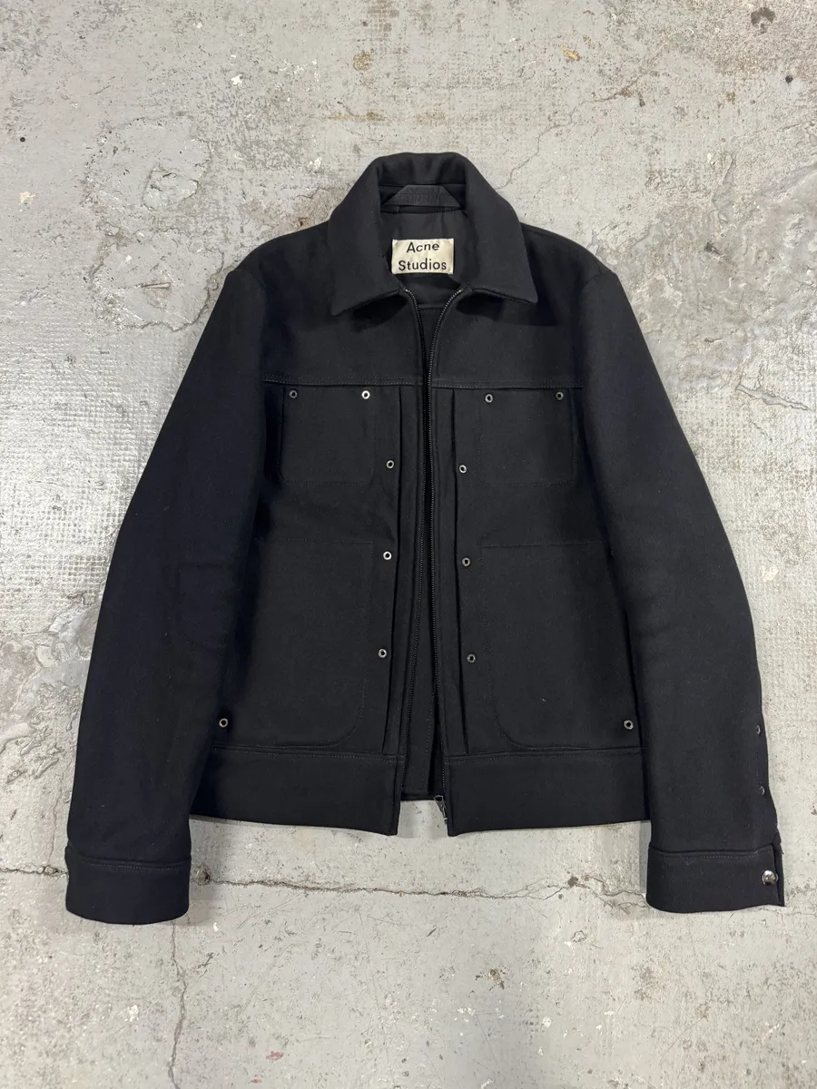 AW2016 Acne studios Black Wool Structural Jacket - Image 6