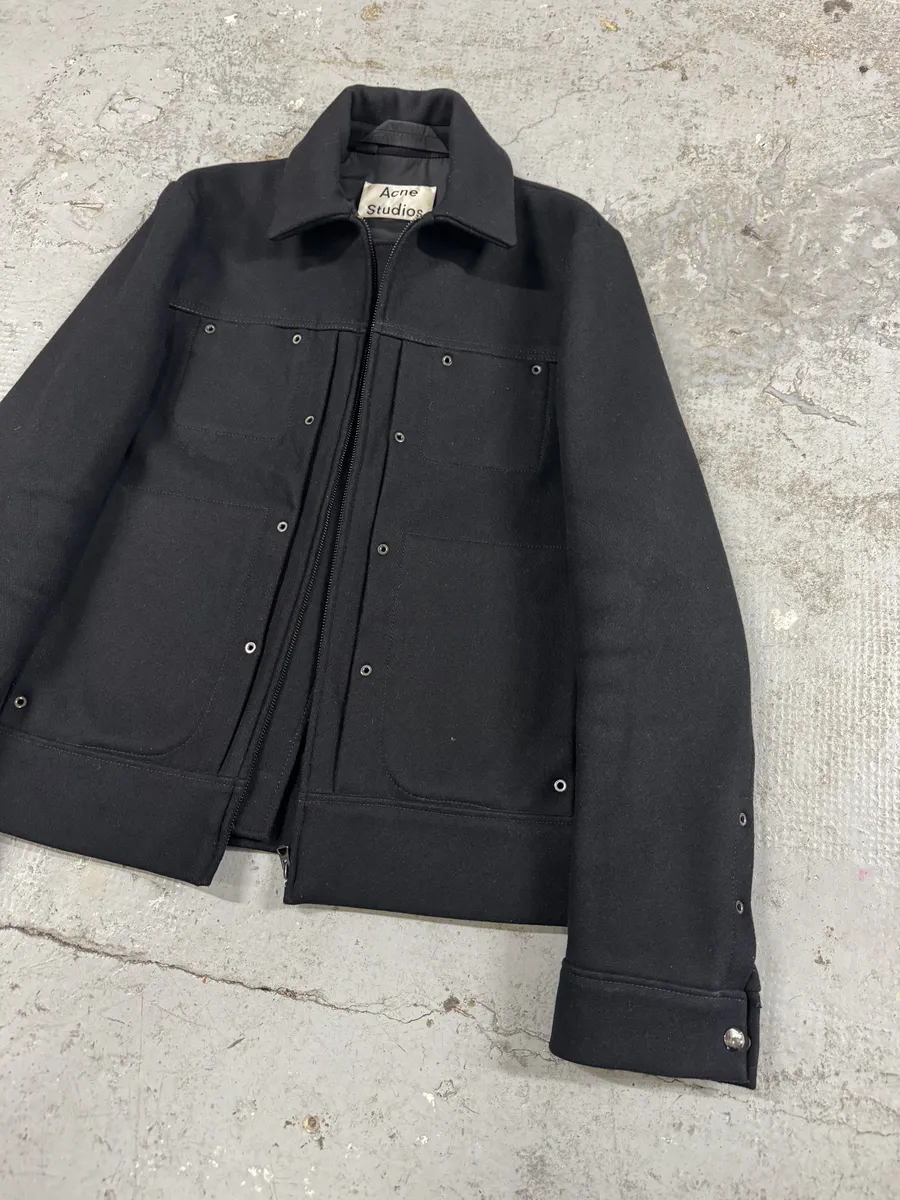 AW2016 Acne studios Black Wool Structural Jacket - Image 9