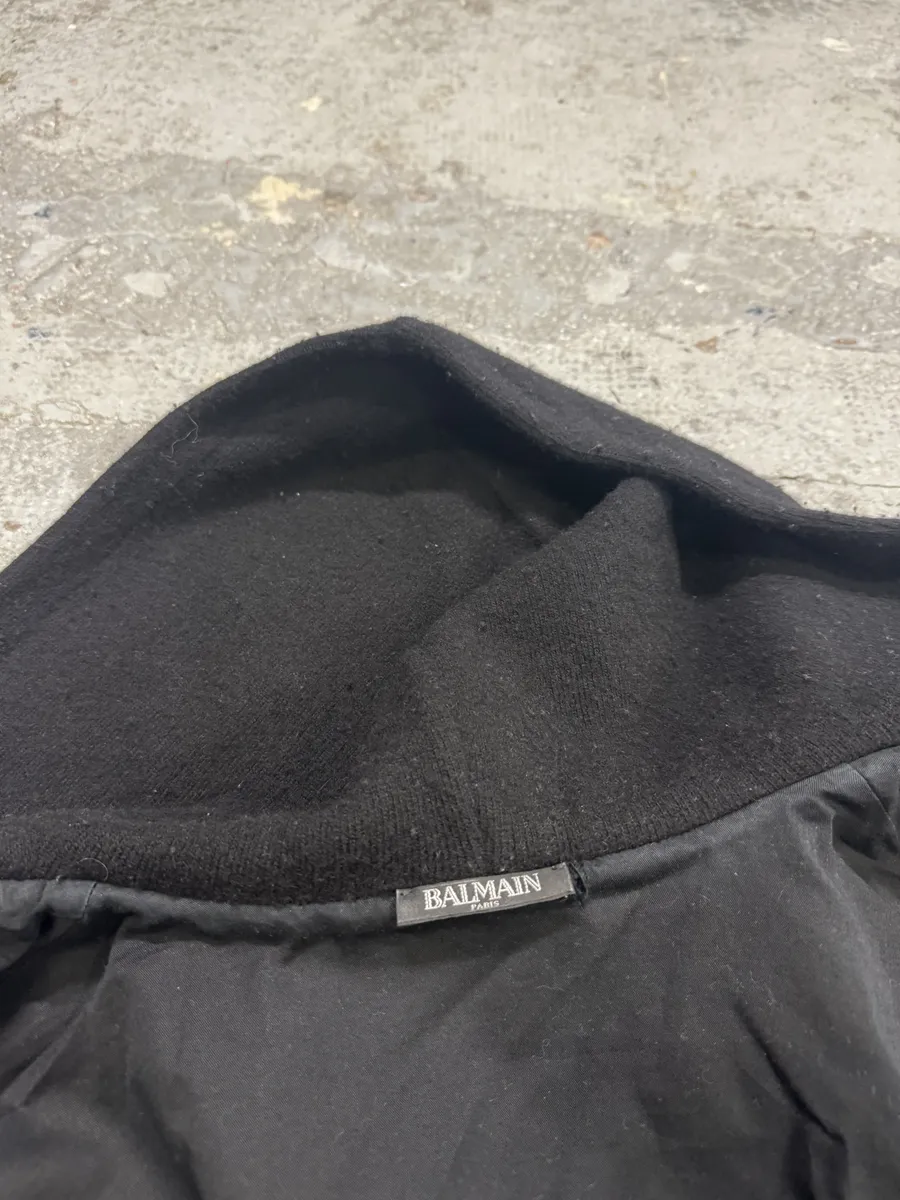 AW2016 Balmain Black Hybrid Biker Zip-up Hooded Jacket - Image 10