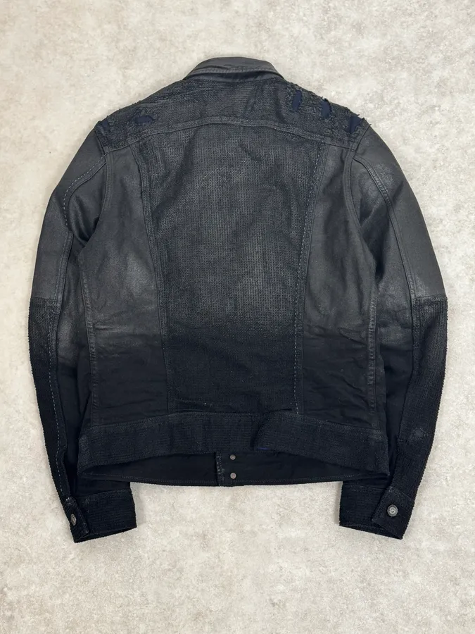 AW2016 Diesel Grey Black Gradient Trucker Jacket - Image 4