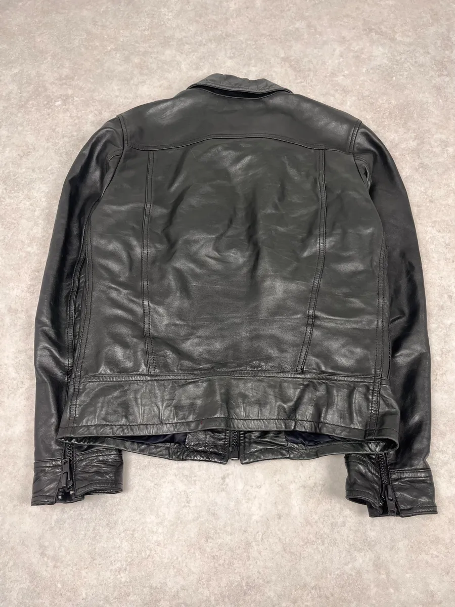AW2016 Dolce & Gabbana Black Multi Zips Mafia Leather Jacket - Image 7