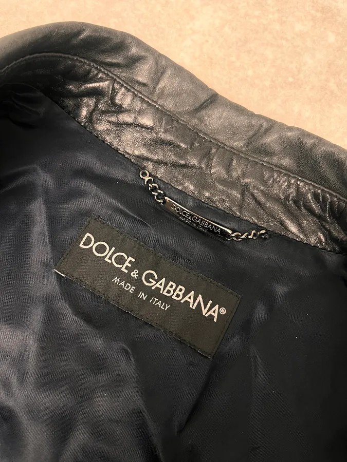 AW2016 Dolce & Gabbana Black Multi Zips Mafia Leather Jacket - Image 9