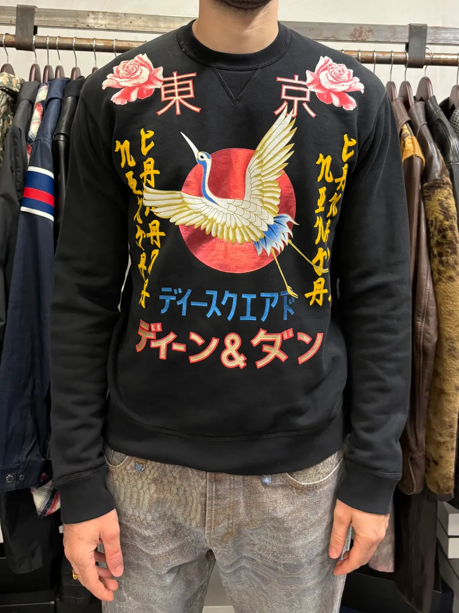 AW2016 Dsquared2 Asian Bird Black Sweater - Image 2
