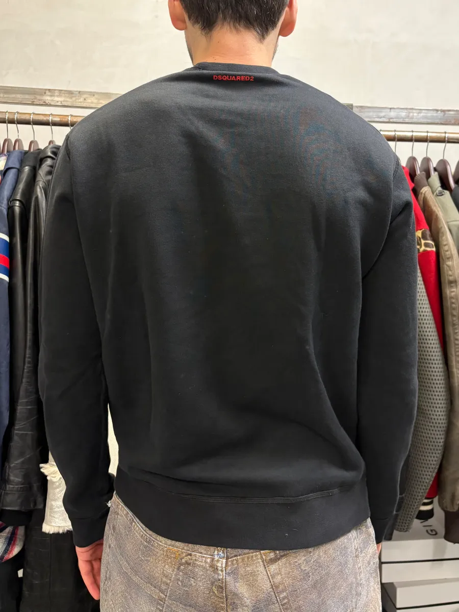AW2016 Dsquared2 Asian Bird Black Sweater - Image 3