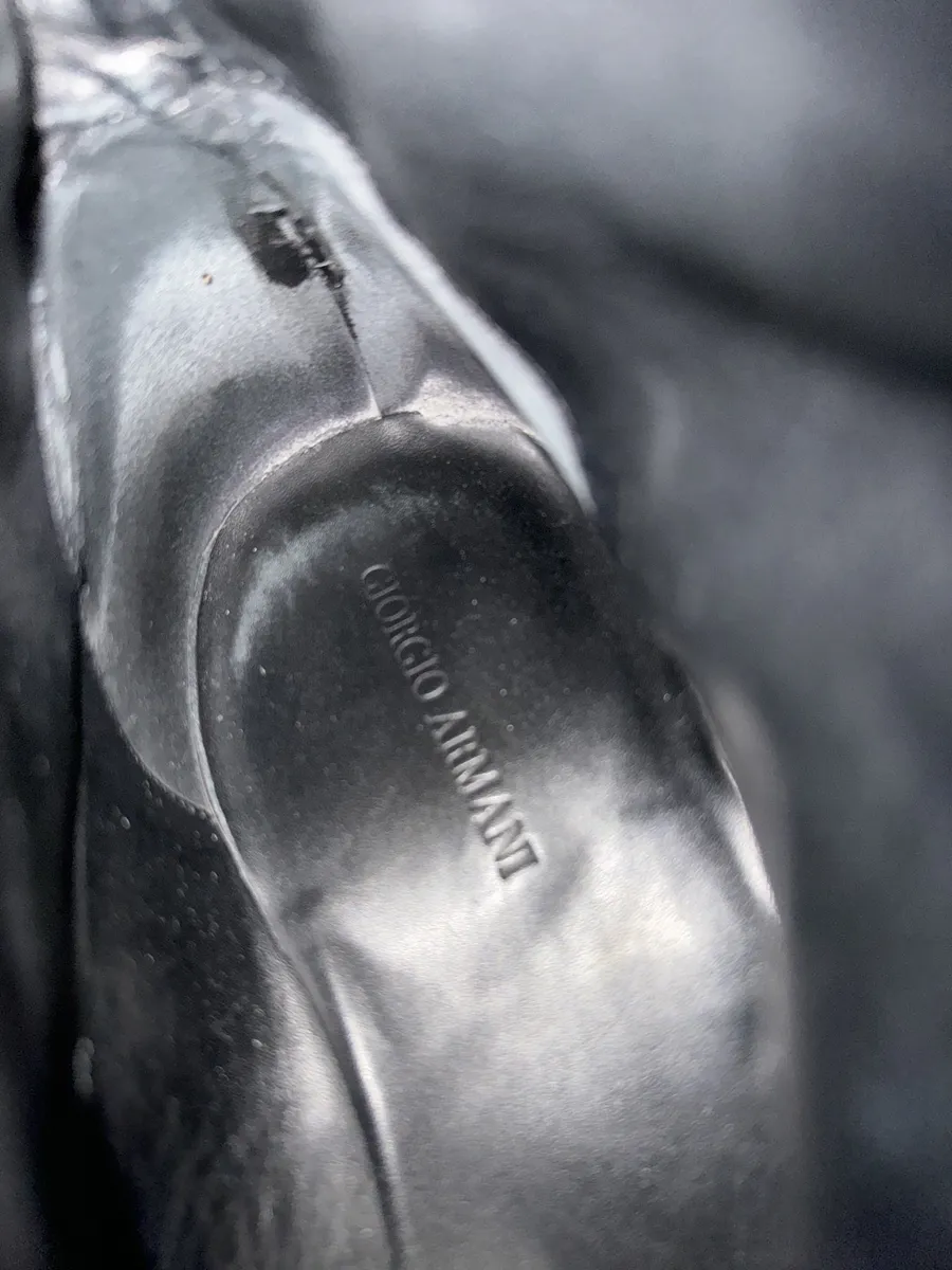 AW2016 Giorgio Armani Zip Ankle Black Leather Boots - Image 5