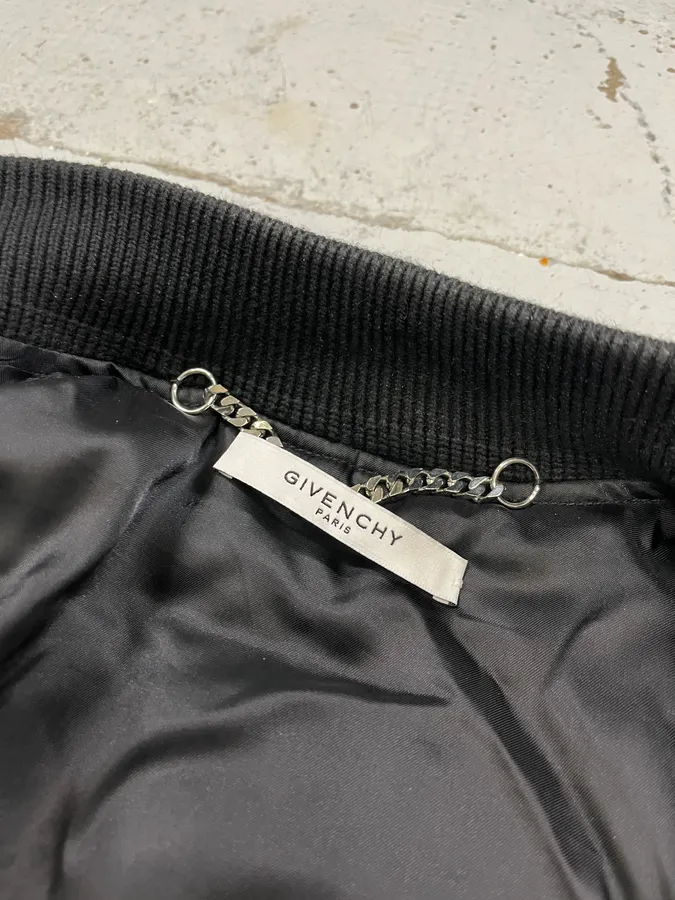 AW2016 Givenchy Black Asymmetrical 2 Zips Bomber Jacket - Image 10