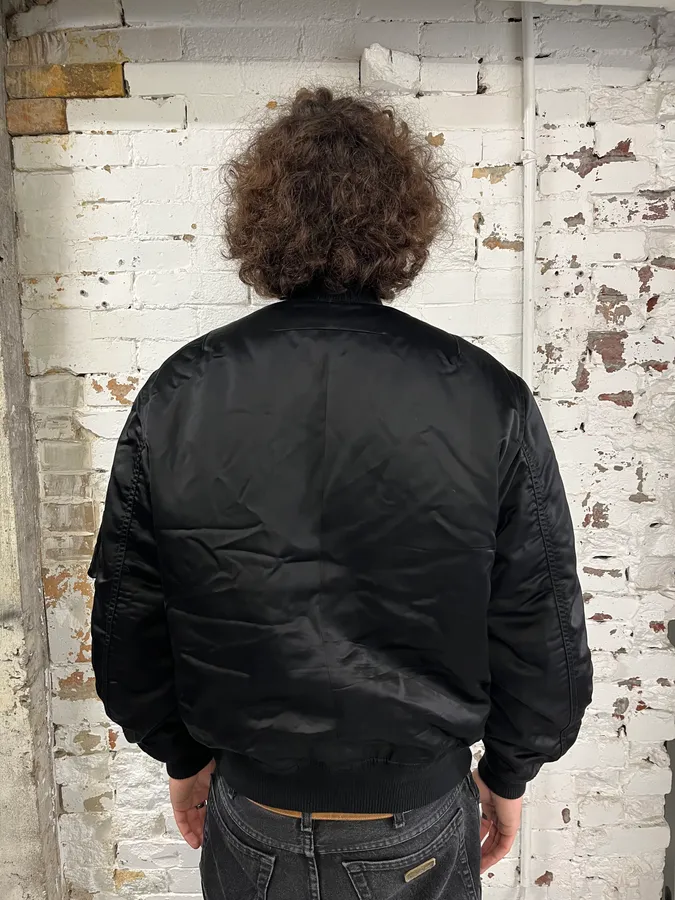 AW2016 Givenchy Black Asymmetrical 2 Zips Bomber Jacket - Image 4