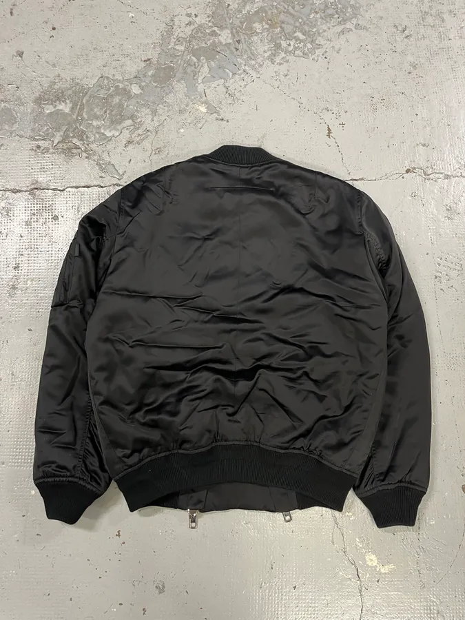 AW2016 Givenchy Black Asymmetrical 2 Zips Bomber Jacket - Image 7